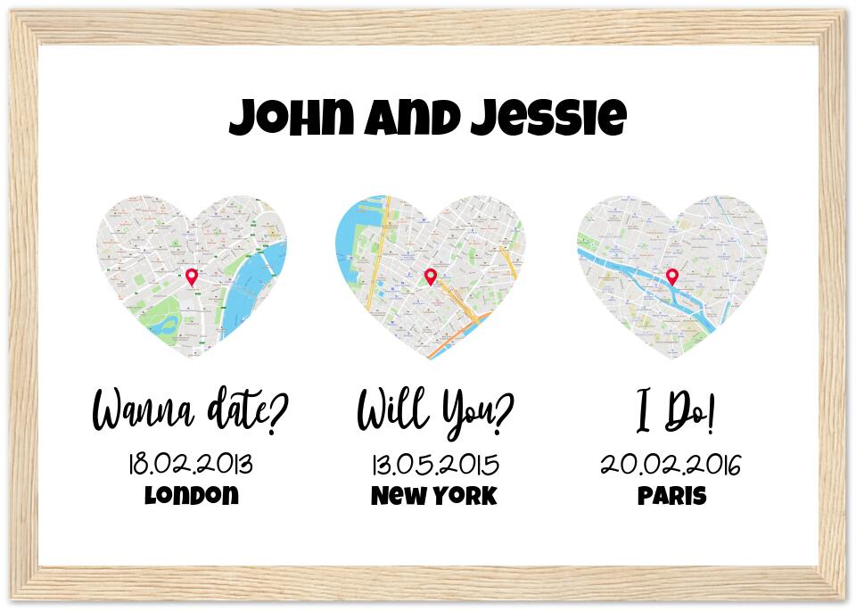 Love Milestones Personalized Art