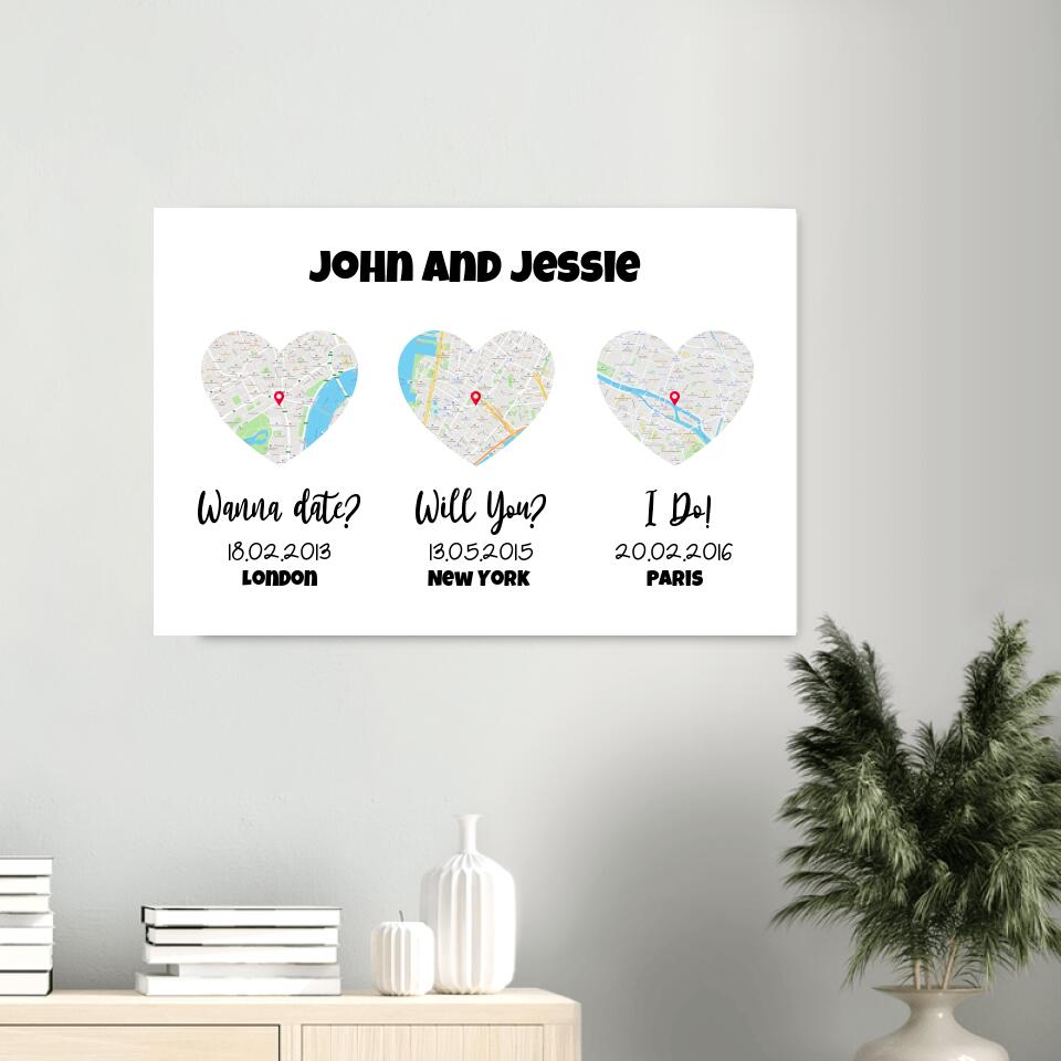 Love Milestones Personalized Art